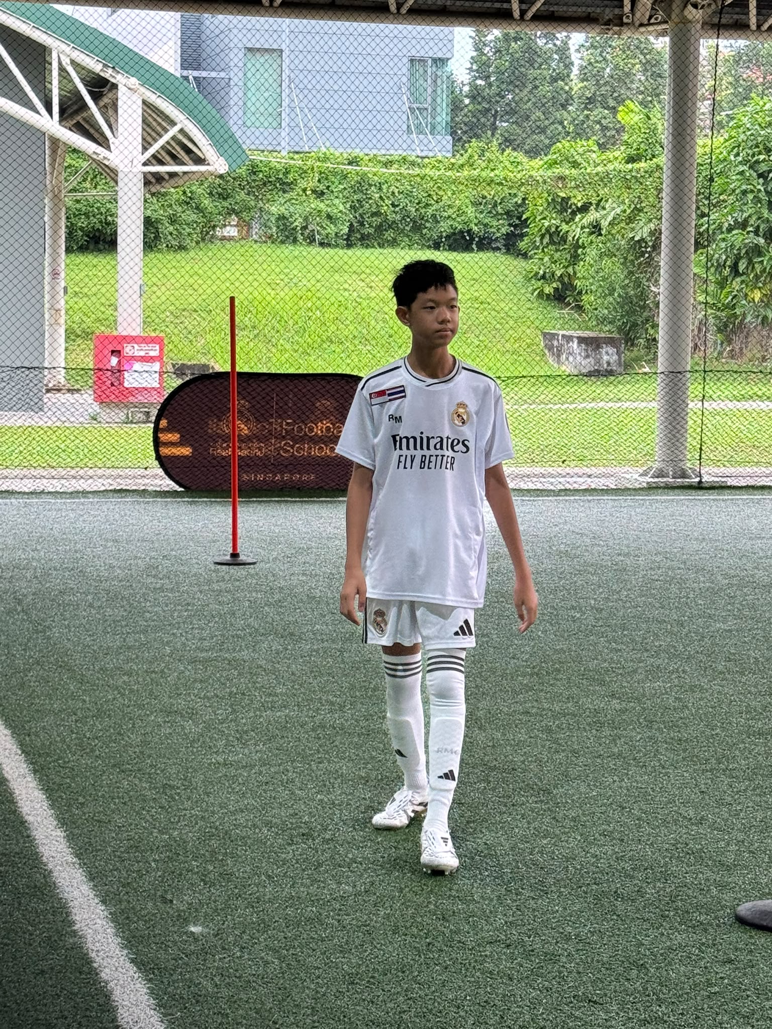 Mac training on the pitch