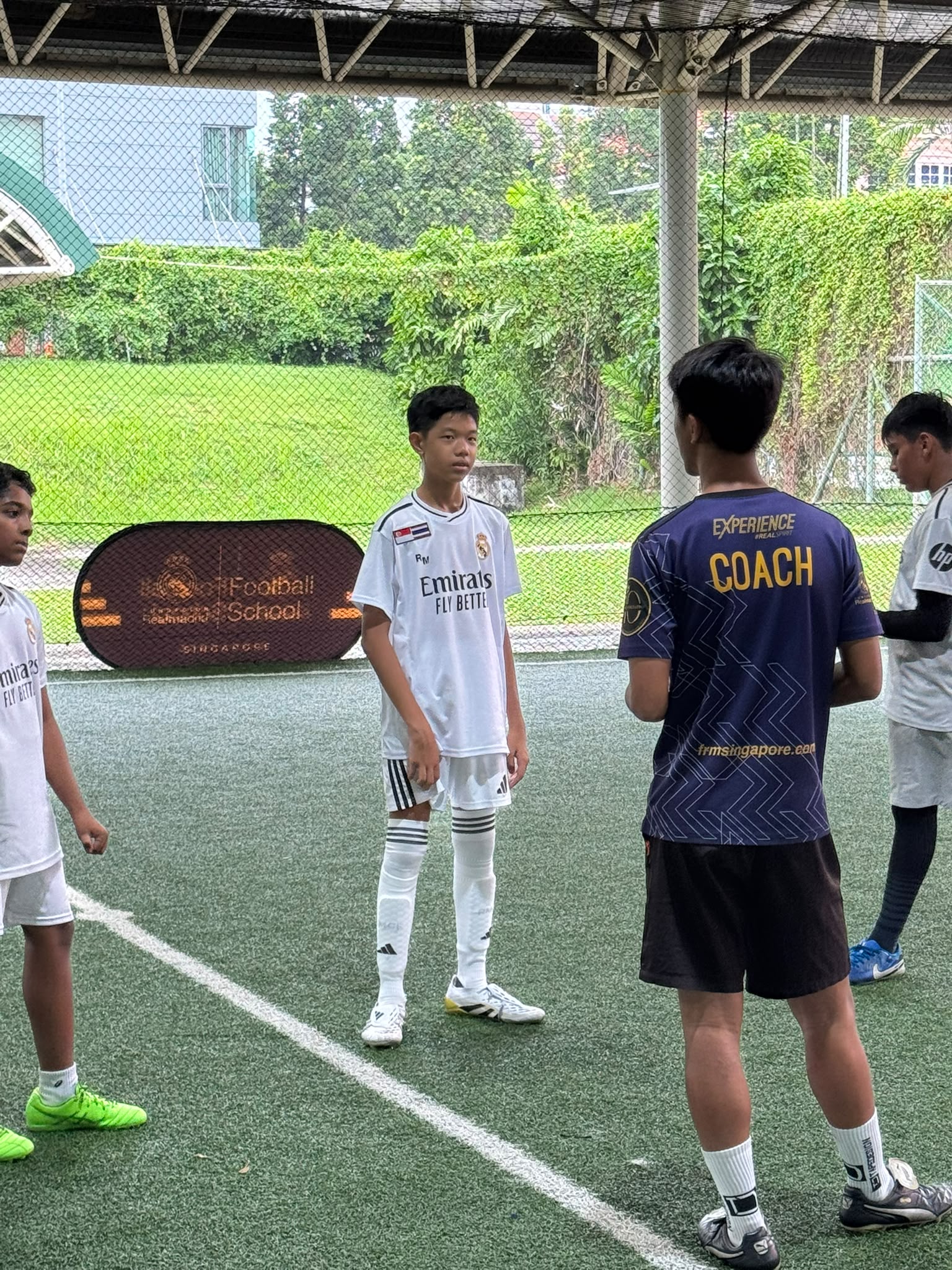 Mac during his latest football training session